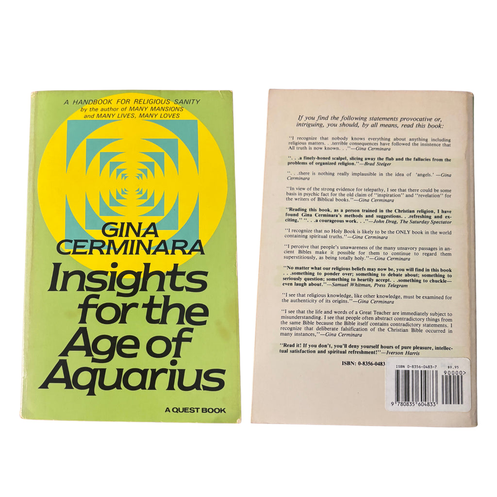 Insights for the Age of Aquarius | Gina Cerminara | 1973 | Pre-Owned-Haus of Darkness, Haus of Light