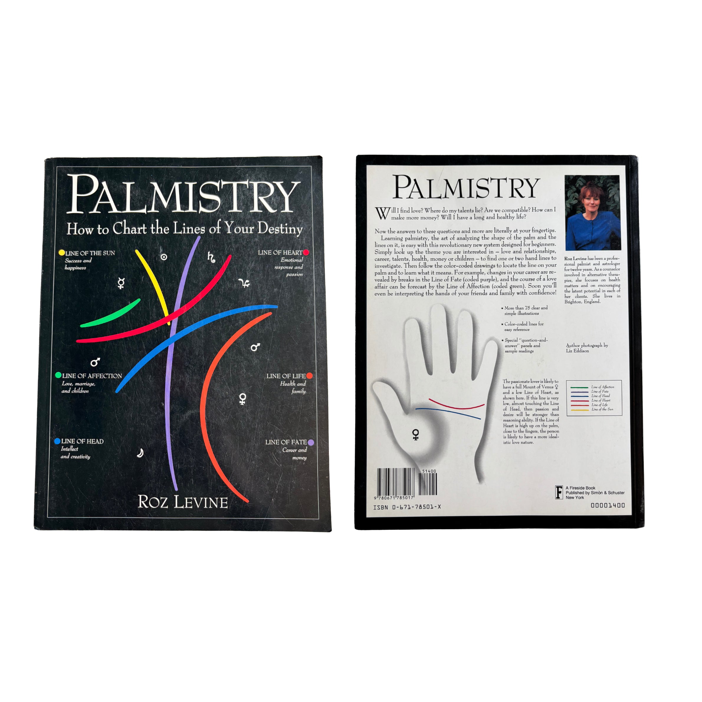 Palmistry: How to Chart the Lines of Your Destiny | Roz Levine | 1993 | Pre-Owned-Haus of Darkness, Haus of Light