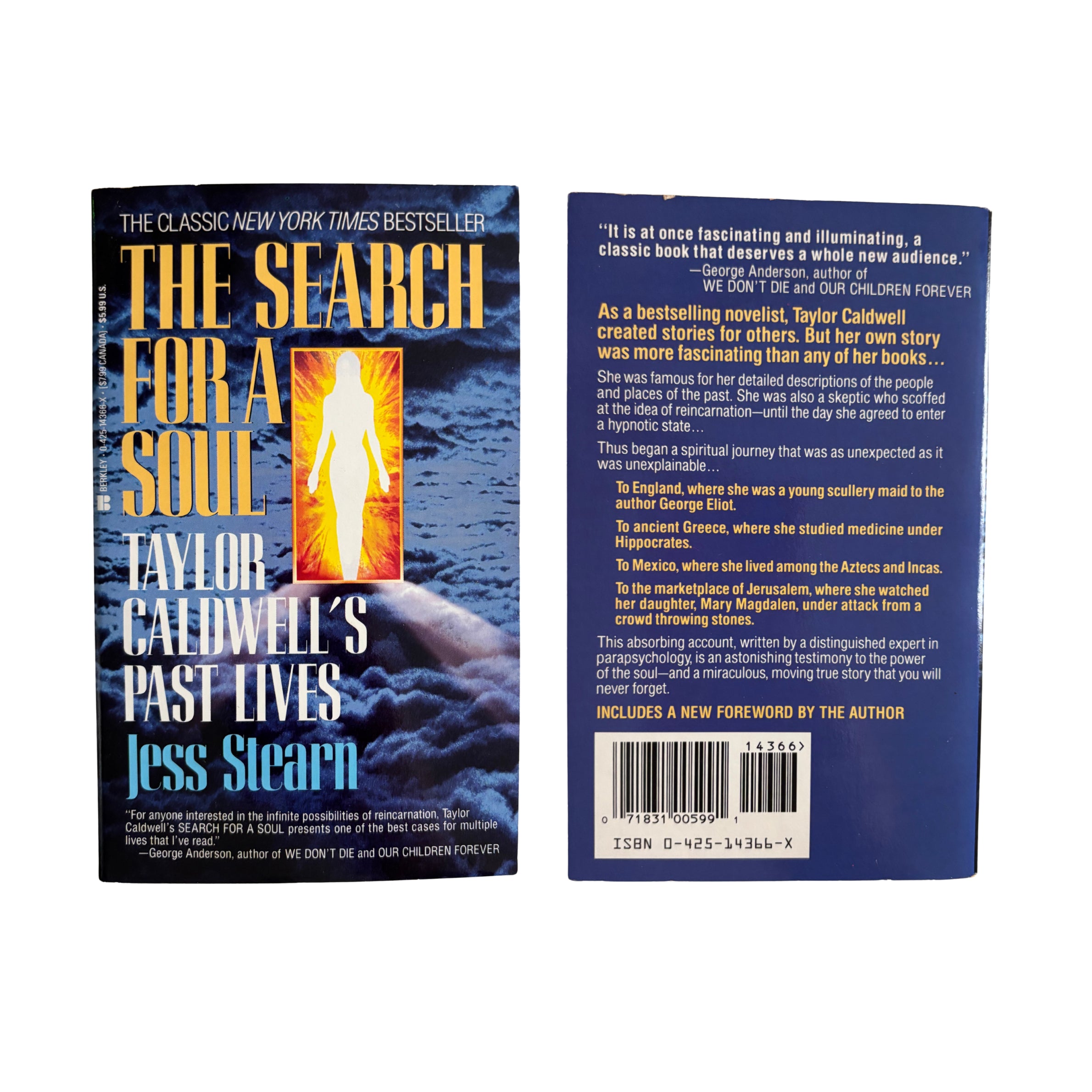 The Search for a Soul Taylor Caldwell's Past Lives | Jess Stearn | 1994 | Pre-Owned-Haus of Darkness, Haus of Light