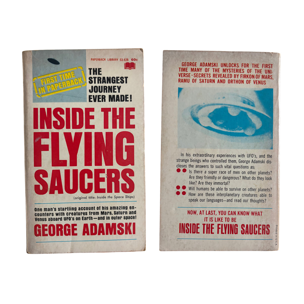 Inside the Flying Saucers | George Adamski | 1967 | Pre-Owned-Haus of Darkness, Haus of Light