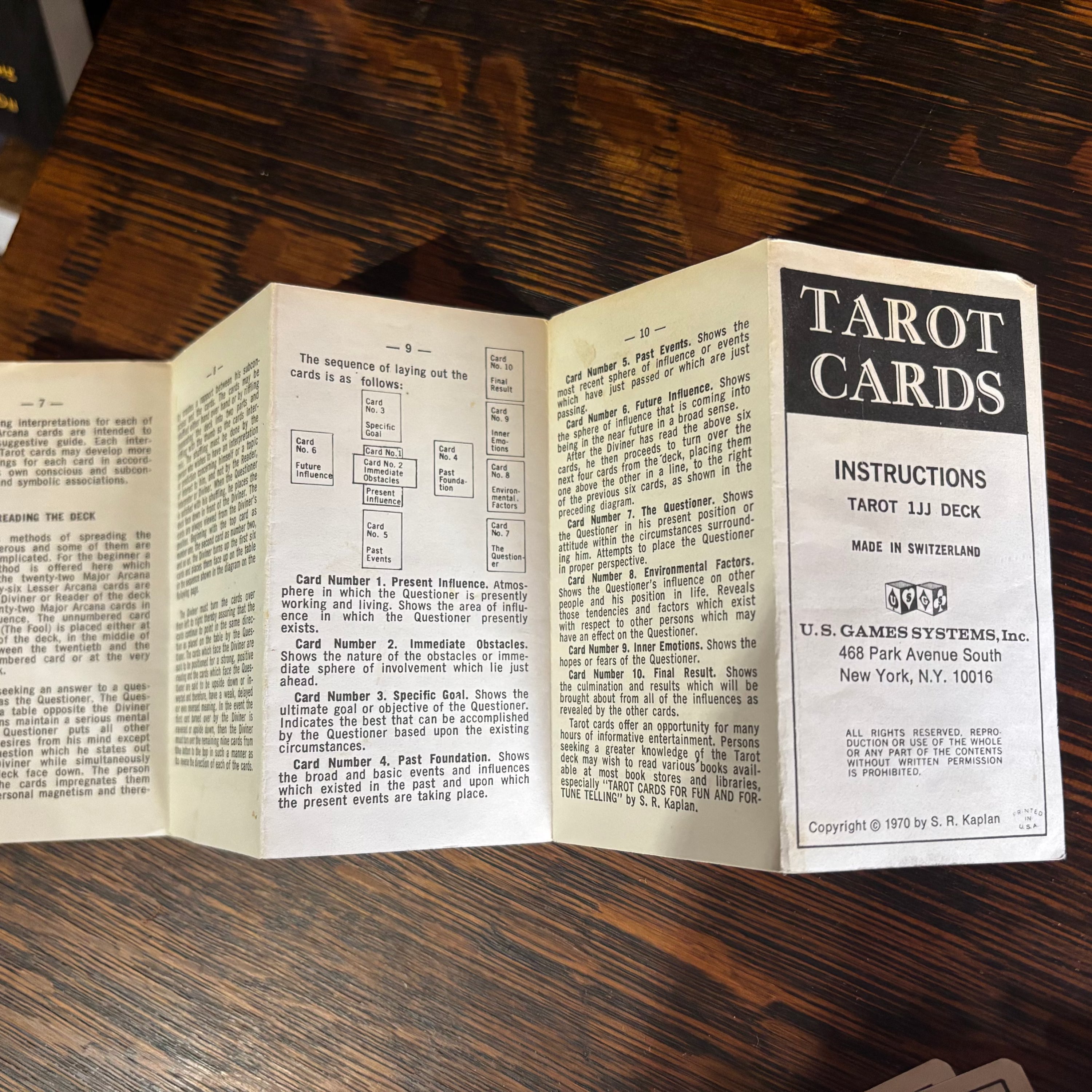 Vintage IJJ Swiss Marseille Variant in Rare Florentine Gold Box | U. S. Games | 1970 | Pre-Owned-Haus of Darkness, Haus of Light