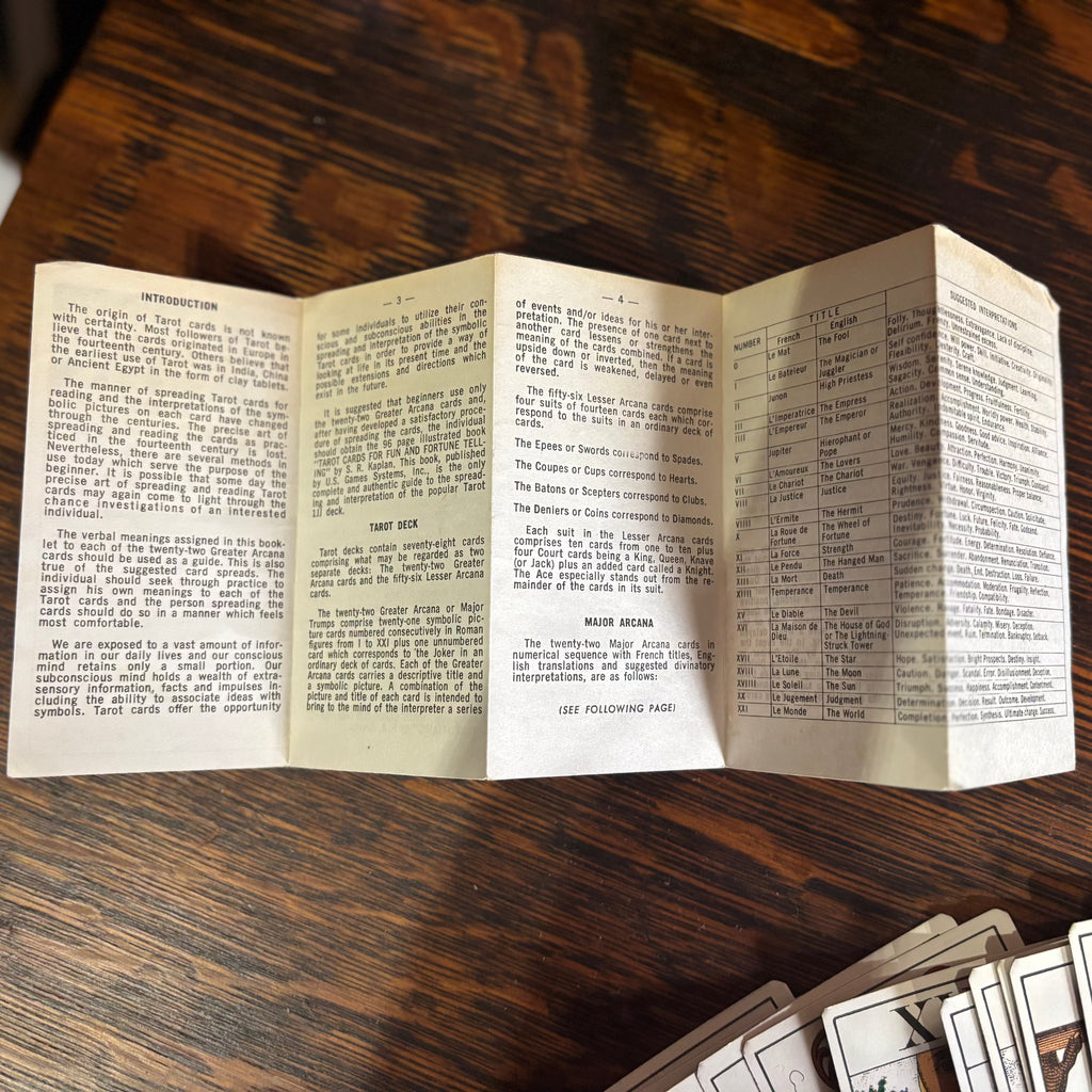 Vintage IJJ Swiss Marseille Variant in Rare Florentine Gold Box | U. S. Games | 1970 | Pre-Owned-Haus of Darkness, Haus of Light