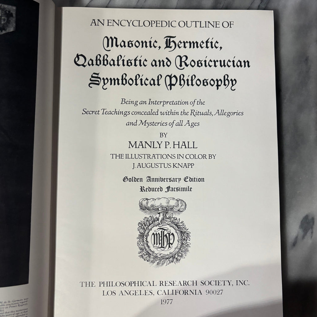 Secret Teachings of All Ages: An Encylopedic Outline of Masonic, Hermetic, Qabbalistic and Rosicrucian Symbolical Philosophy | Manly P. Hall | 1977 | Pre-Owned-Haus of Darkness, Haus of Light