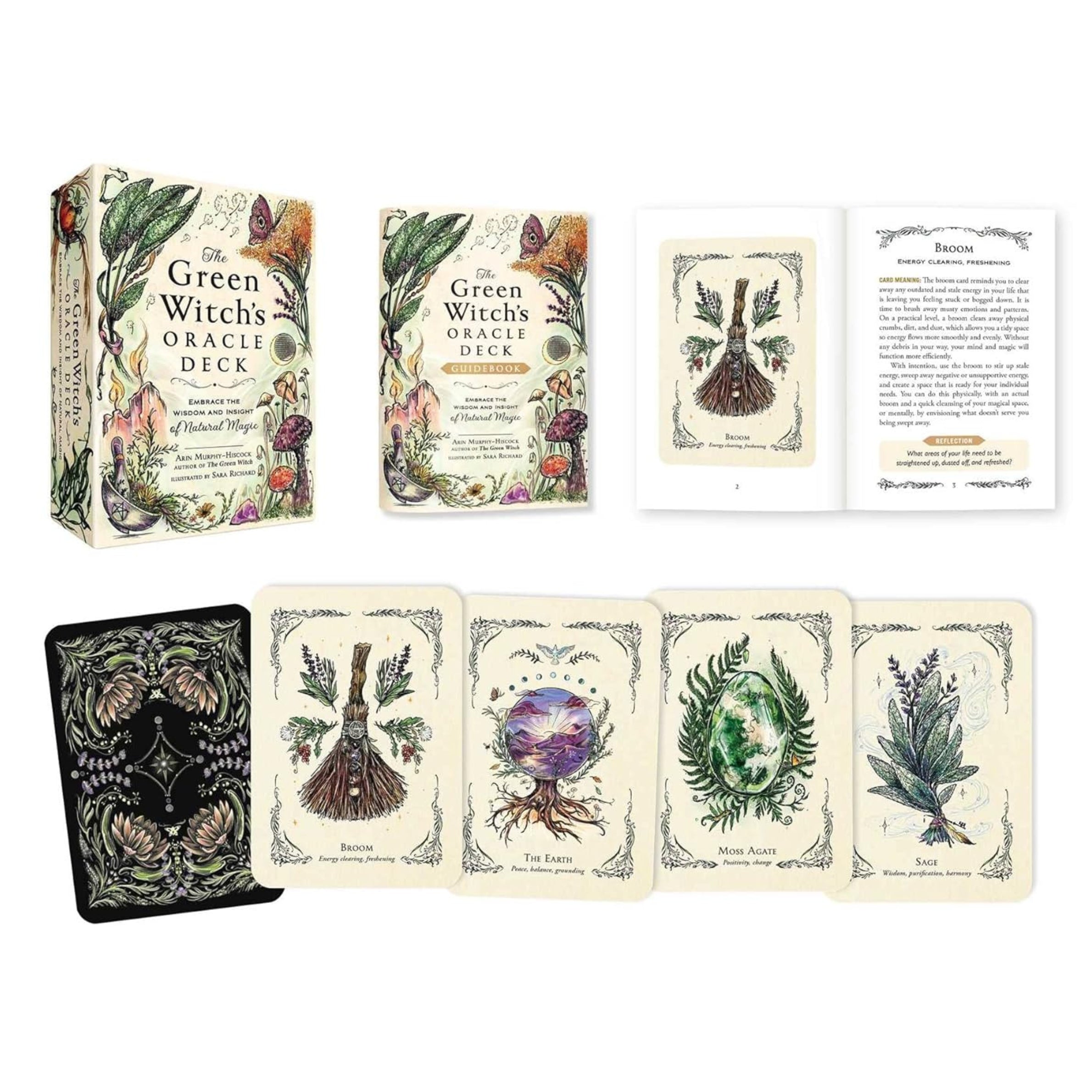 Green Witch Oracle Deck | Arin Murphy-Hiscock & Sara Richard | 2023 | Pre-Owned-Haus of Darkness, Haus of Light