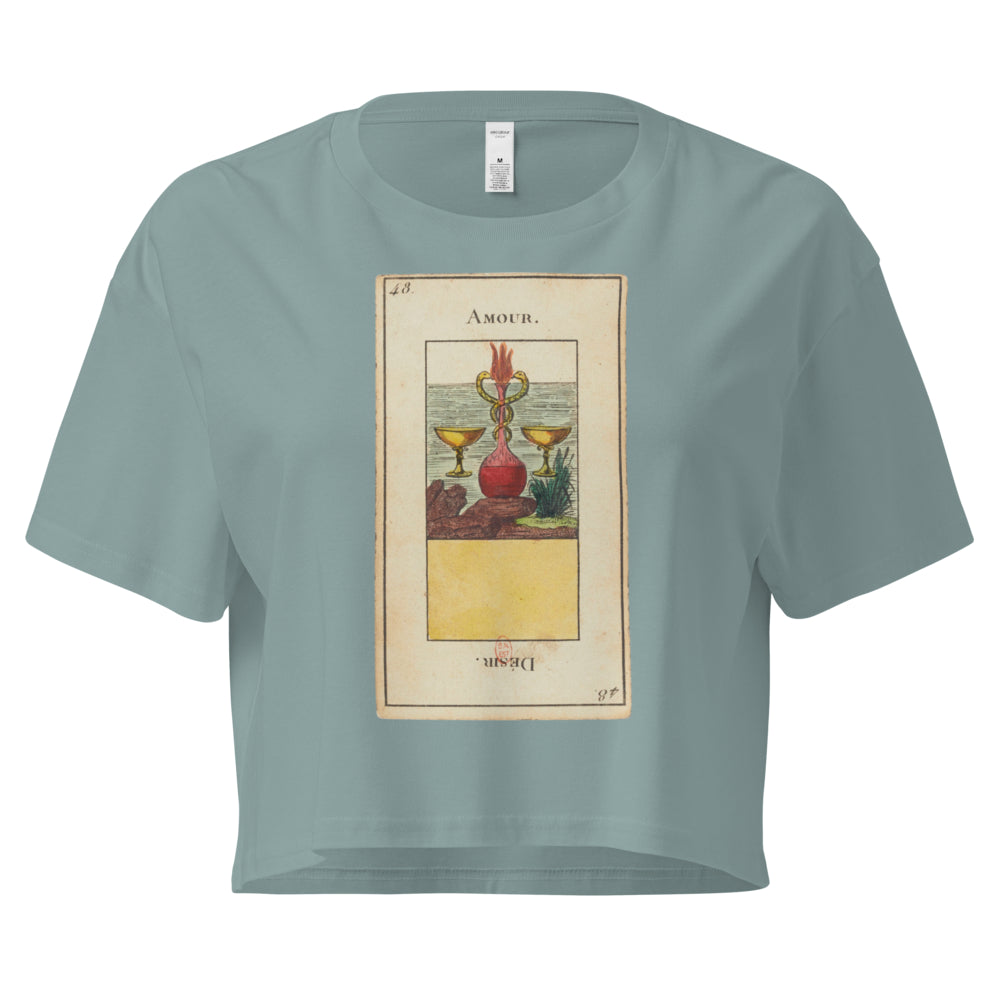 Vintage "Grand Etteilla" French Tarot "Love" | Crop Top-Haus of Darkness, Haus of Light