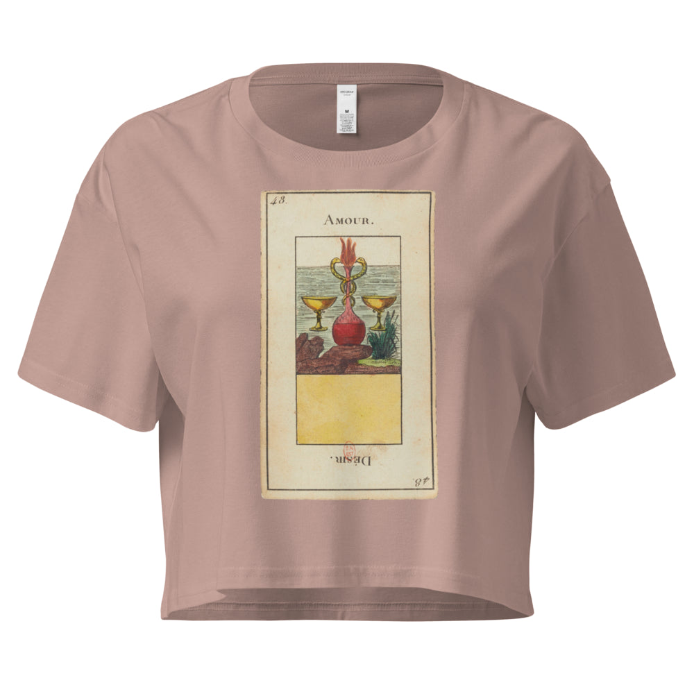 Vintage "Grand Etteilla" French Tarot "Love" | Crop Top-Haus of Darkness, Haus of Light