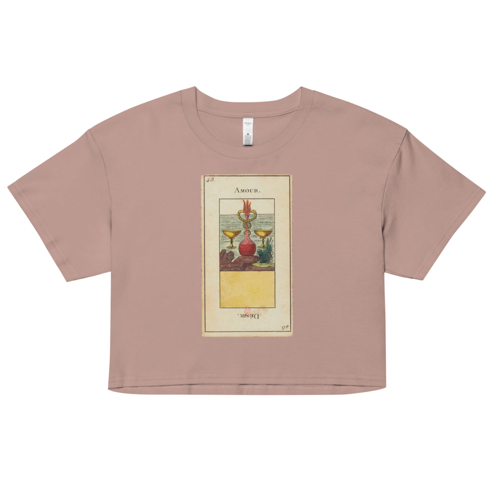Vintage "Grand Etteilla" French Tarot "Love" | Crop Top-Haus of Darkness, Haus of Light