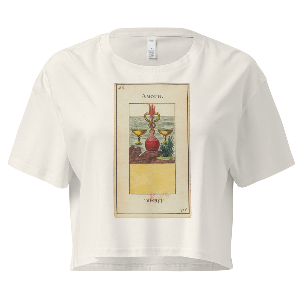 Vintage "Grand Etteilla" French Tarot "Love" | Crop Top-Haus of Darkness, Haus of Light