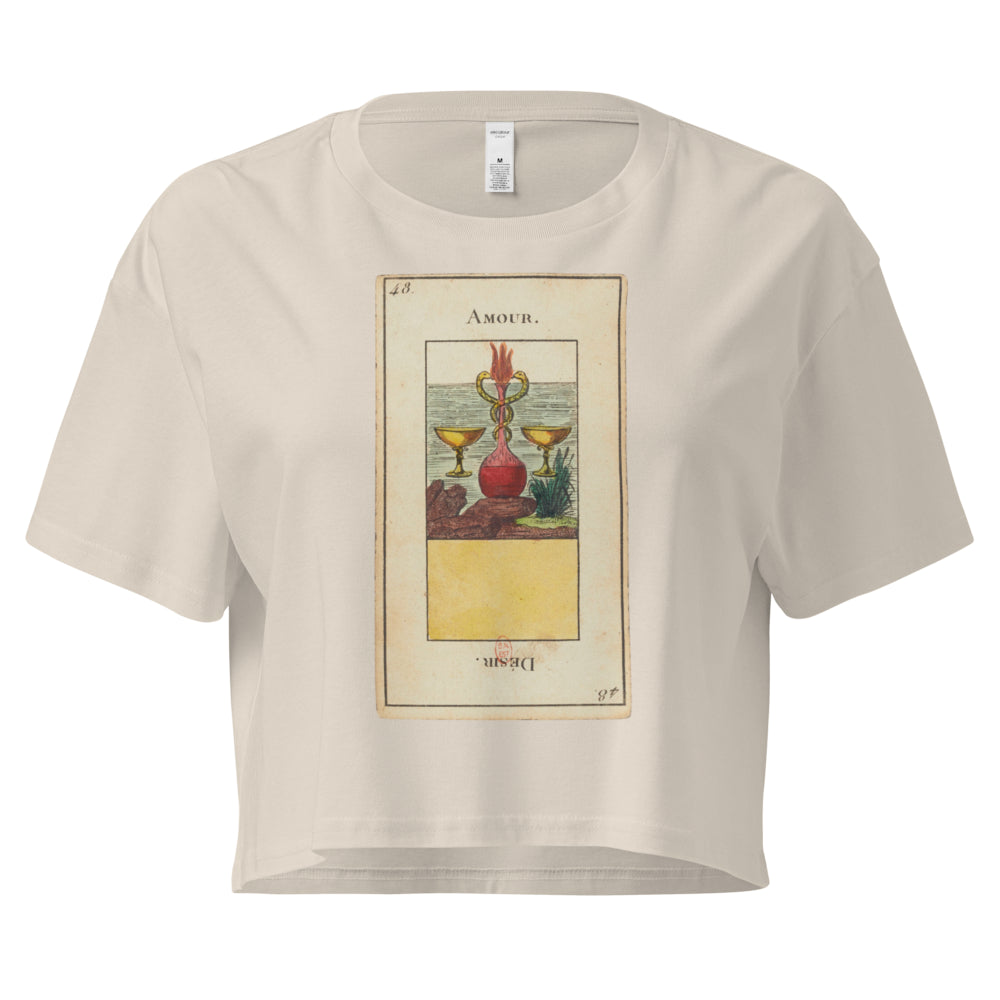 Vintage "Grand Etteilla" French Tarot "Love" | Crop Top-Haus of Darkness, Haus of Light