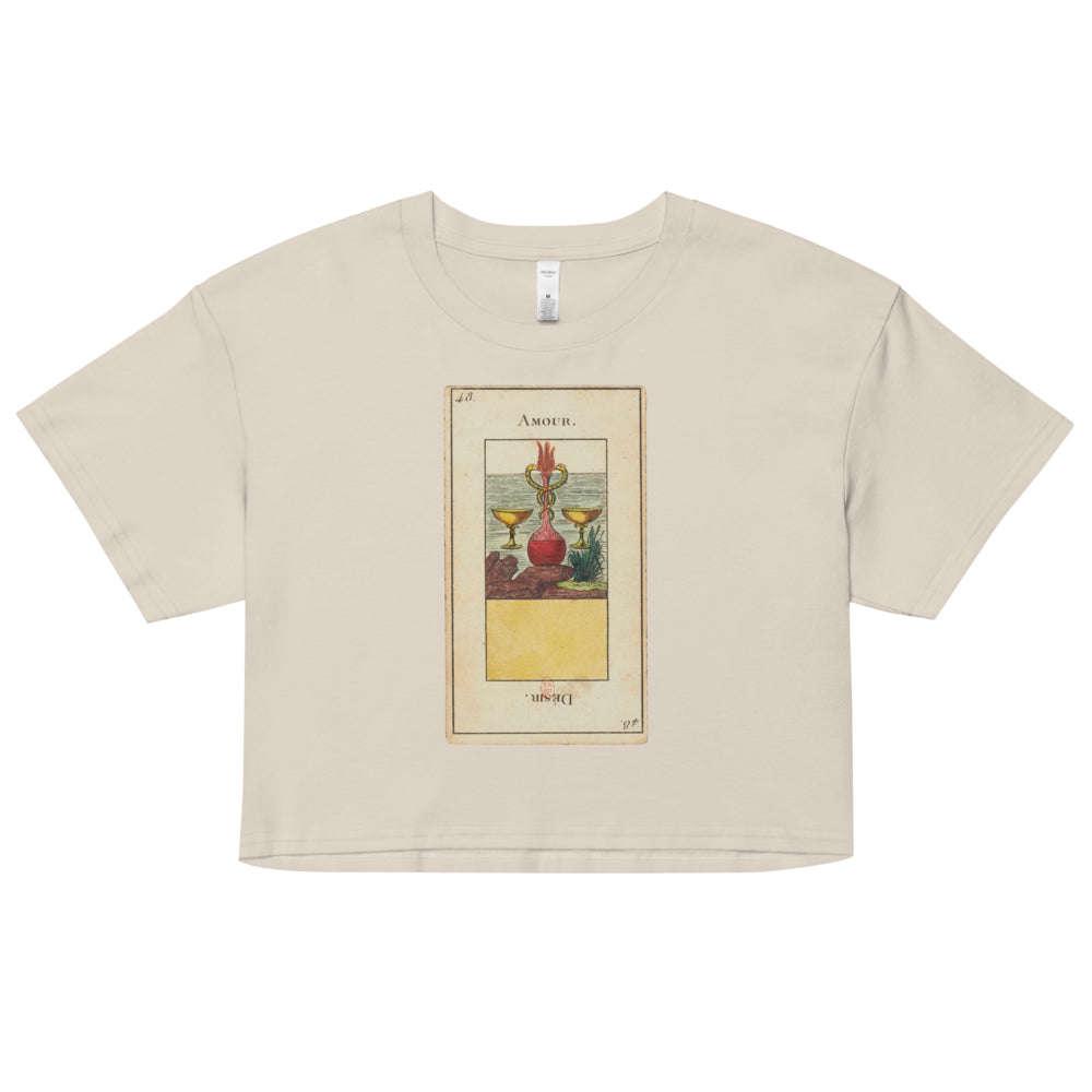 Vintage "Grand Etteilla" French Tarot "Love" | Crop Top-Haus of Darkness, Haus of Light