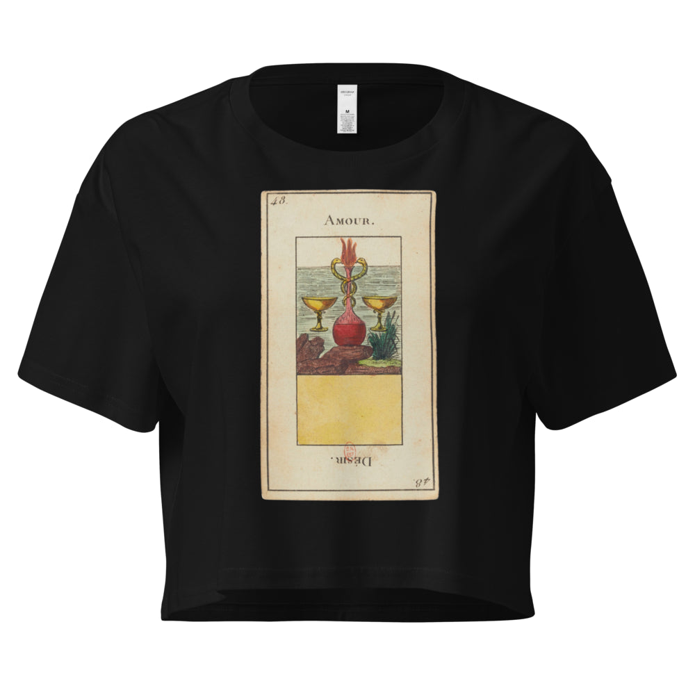 Vintage "Grand Etteilla" French Tarot "Love" | Crop Top-Haus of Darkness, Haus of Light