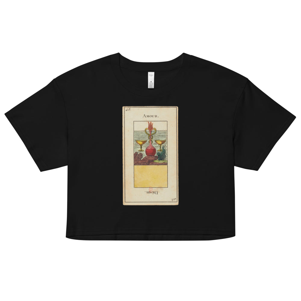Vintage "Grand Etteilla" French Tarot "Love" | Crop Top-Haus of Darkness, Haus of Light
