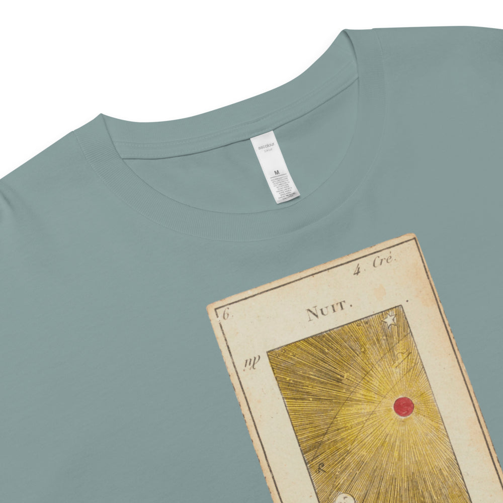 Vintage "Grand Etteilla" French Tarot "Day & Night" | Crop Top-Haus of Darkness, Haus of Light