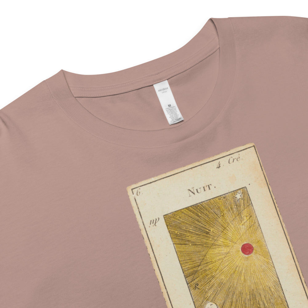 Vintage "Grand Etteilla" French Tarot "Day & Night" | Crop Top-Haus of Darkness, Haus of Light