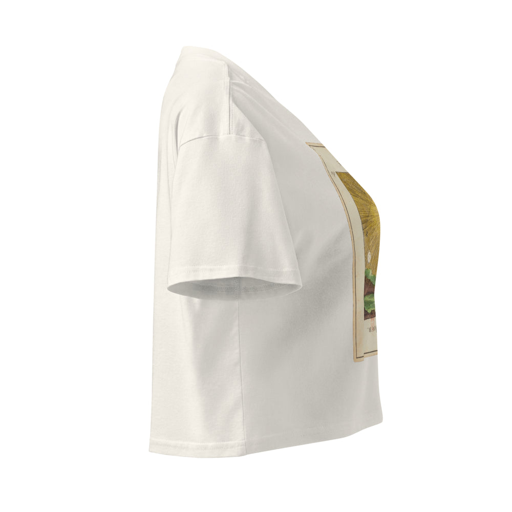 Vintage "Grand Etteilla" French Tarot "Day & Night" | Crop Top-Haus of Darkness, Haus of Light