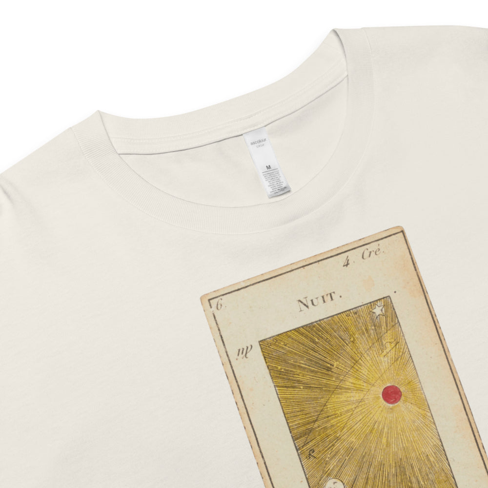 Vintage "Grand Etteilla" French Tarot "Day & Night" | Crop Top-Haus of Darkness, Haus of Light