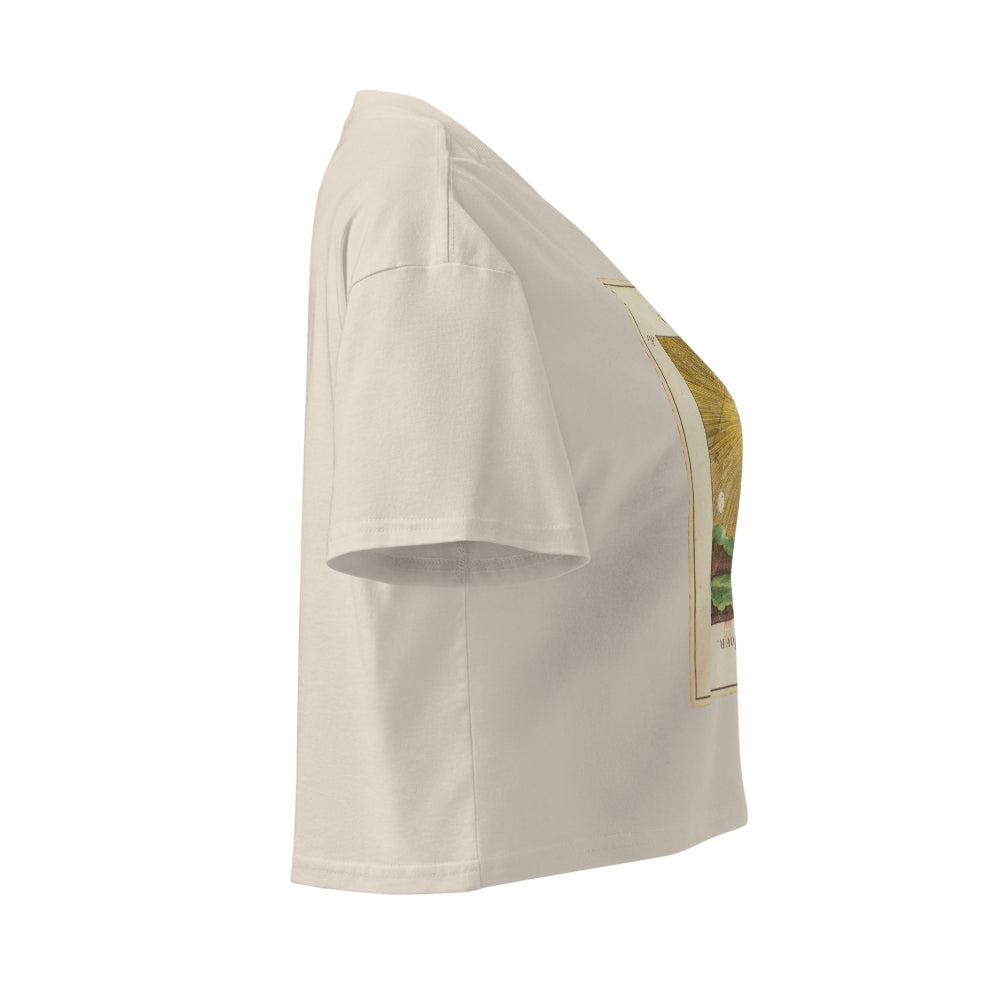 Vintage "Grand Etteilla" French Tarot "Day & Night" | Crop Top-Haus of Darkness, Haus of Light