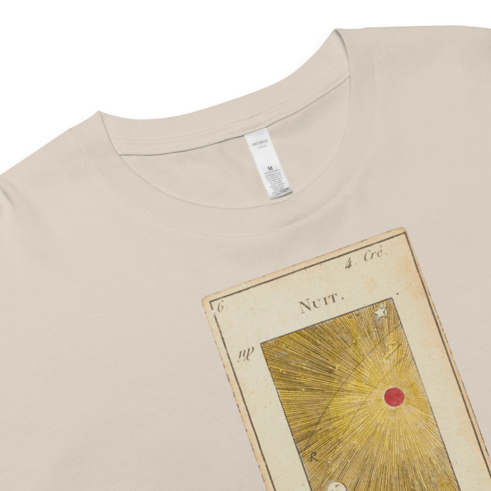 Vintage "Grand Etteilla" French Tarot "Day & Night" | Crop Top-Haus of Darkness, Haus of Light