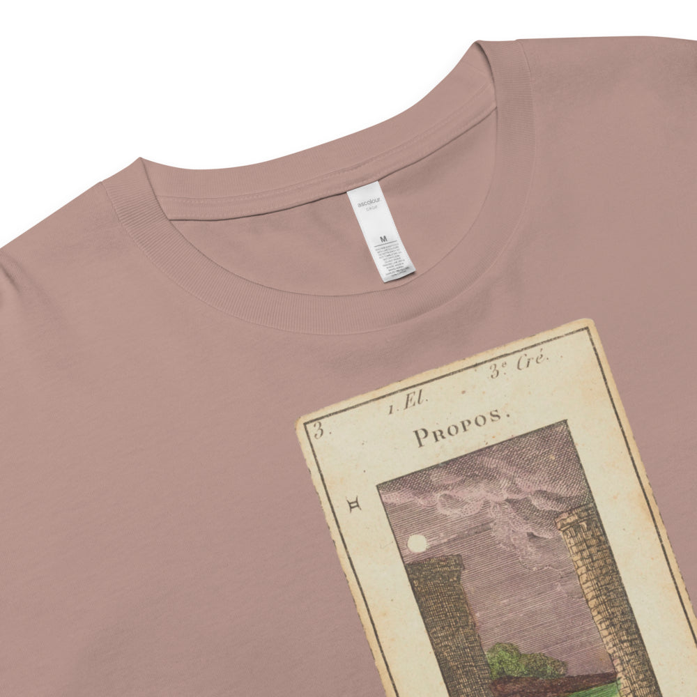 Vintage "Grand Etteilla" French Tarot "The Moon" | Crop Top-Haus of Darkness, Haus of Light