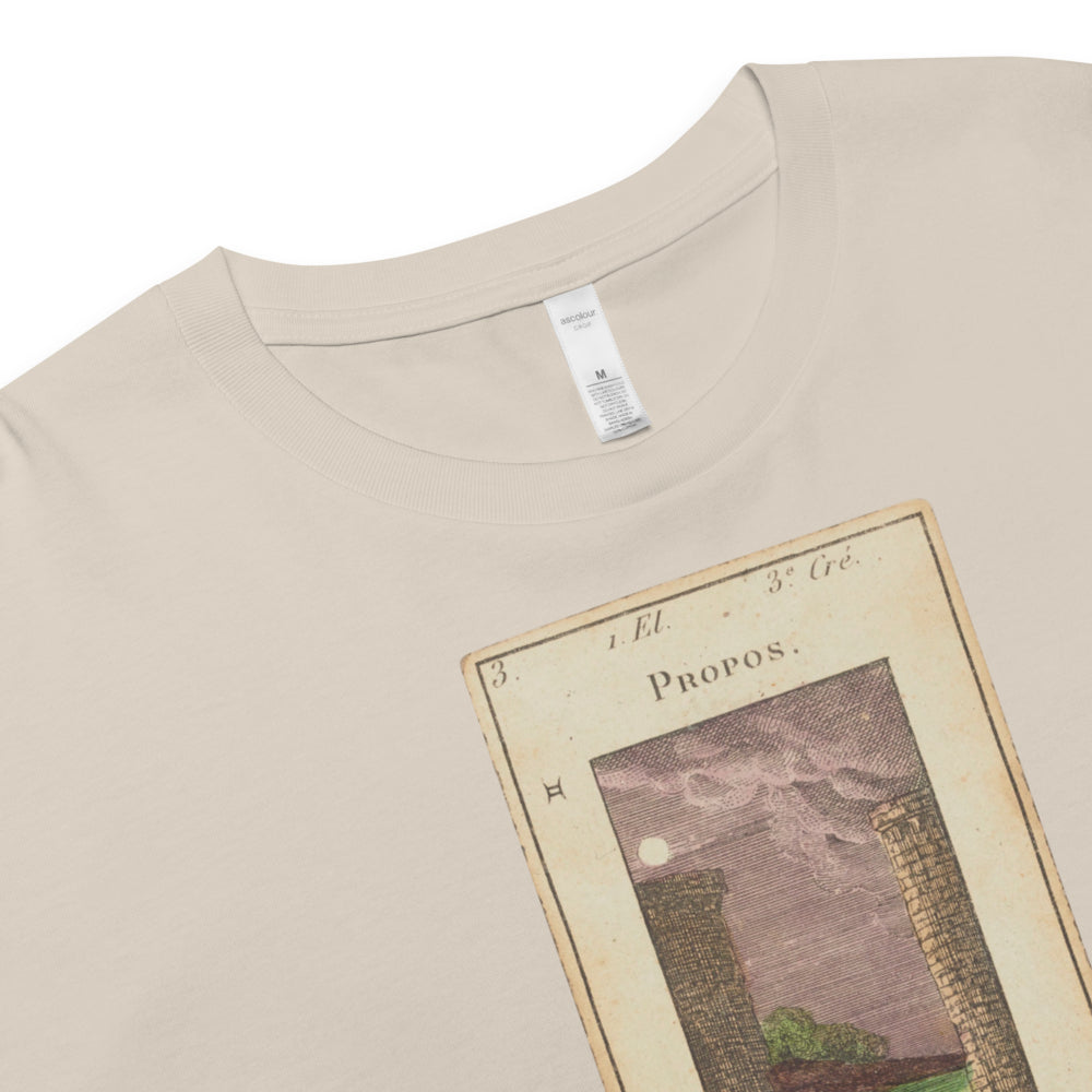 Vintage "Grand Etteilla" French Tarot "The Moon" | Crop Top-Haus of Darkness, Haus of Light