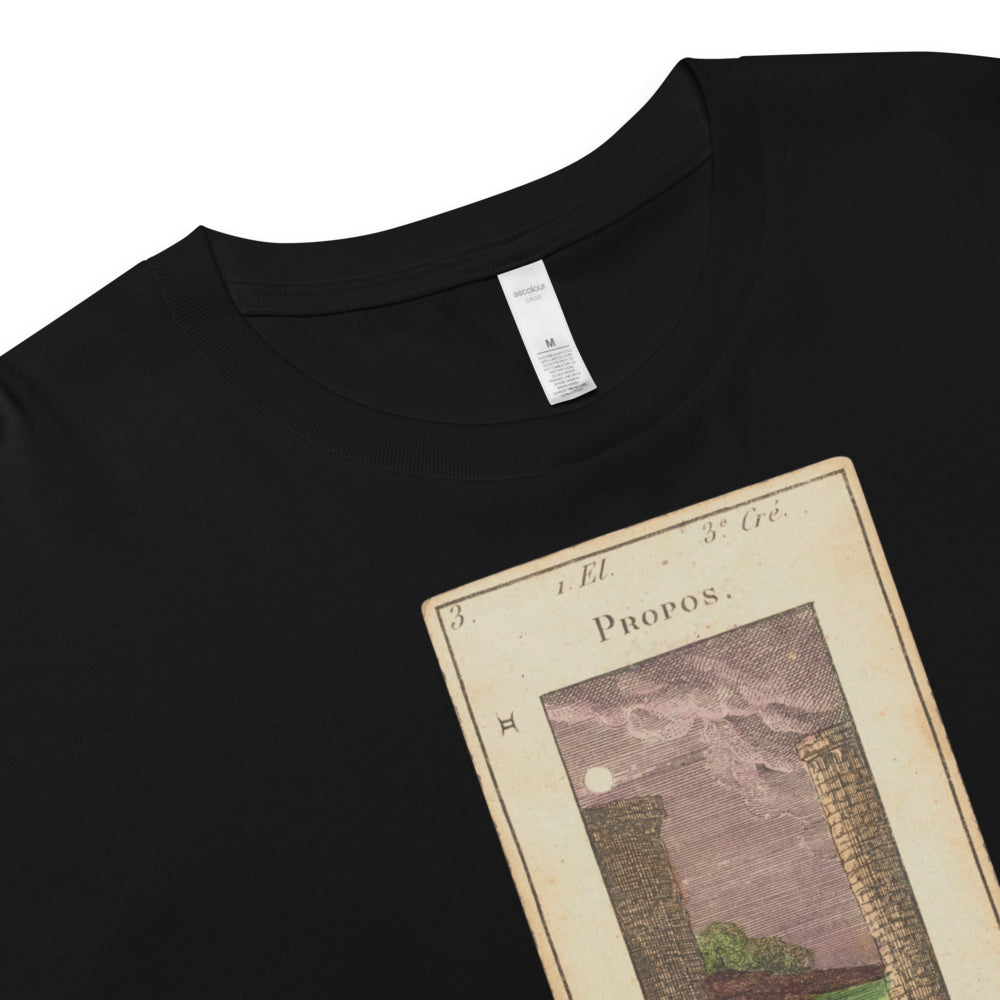 Vintage "Grand Etteilla" French Tarot "The Moon" | Crop Top-Haus of Darkness, Haus of Light