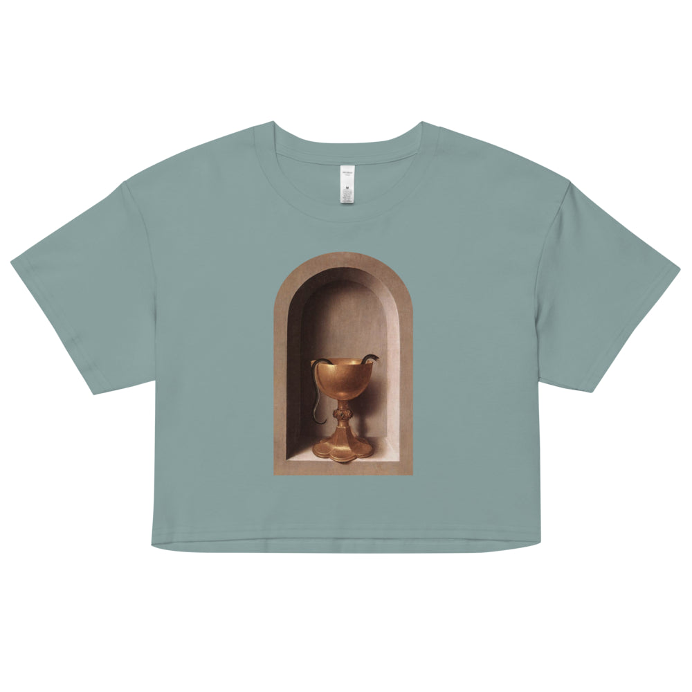 Snake Chalice from St John and Veronica Diptych by Hans Memling | Crop Top-Haus of Darkness, Haus of Light