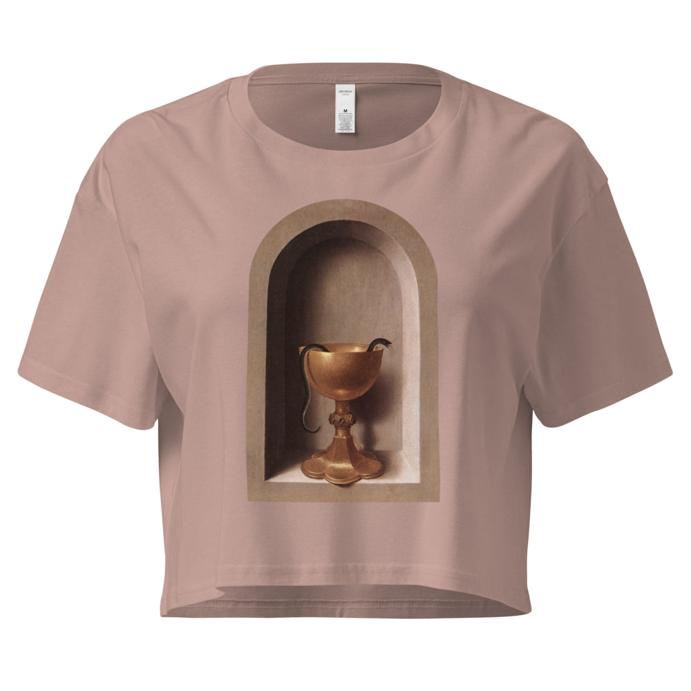 Snake Chalice from St John and Veronica Diptych by Hans Memling | Crop Top-Haus of Darkness, Haus of Light