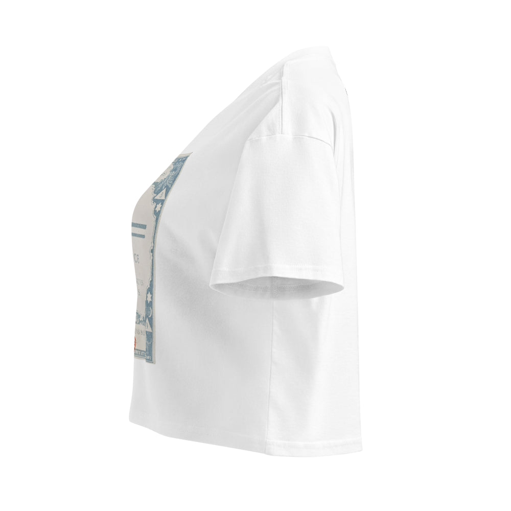 "Libra" Vintage French Astrology Oracle | Crop Top-Haus of Darkness, Haus of Light