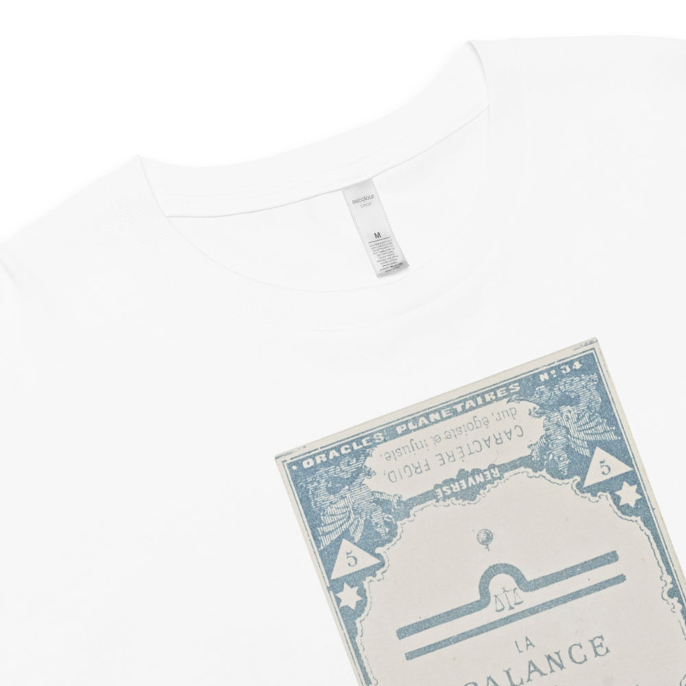 "Libra" Vintage French Astrology Oracle | Crop Top-Haus of Darkness, Haus of Light