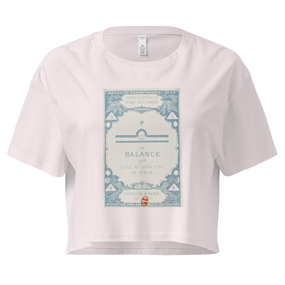 "Libra" Vintage French Astrology Oracle | Crop Top-Haus of Darkness, Haus of Light