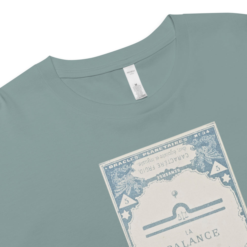 "Libra" Vintage French Astrology Oracle | Crop Top-Haus of Darkness, Haus of Light