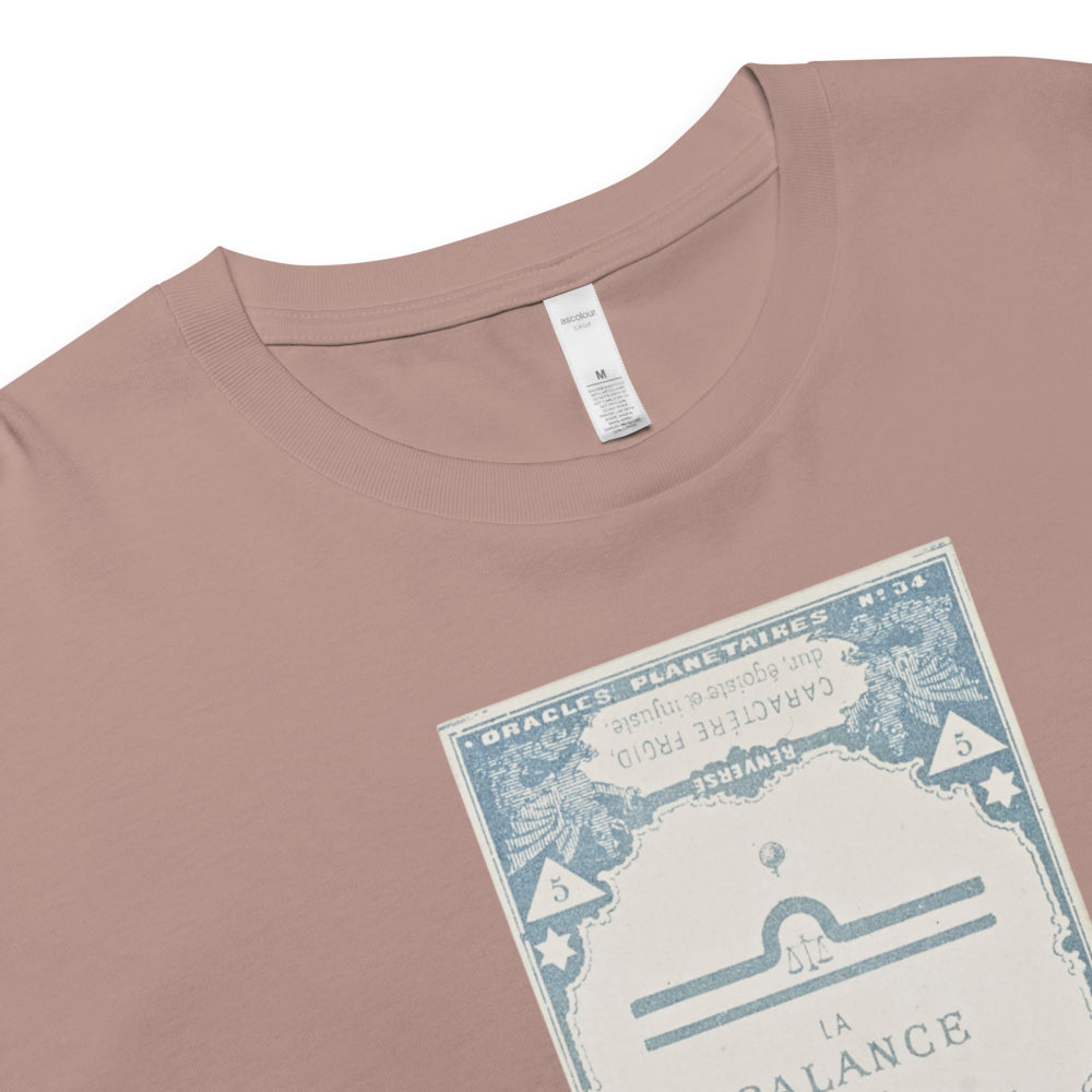 "Libra" Vintage French Astrology Oracle | Crop Top-Haus of Darkness, Haus of Light