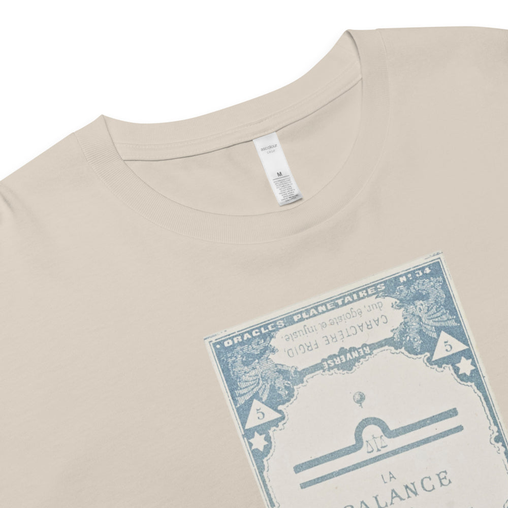 "Libra" Vintage French Astrology Oracle | Crop Top-Haus of Darkness, Haus of Light