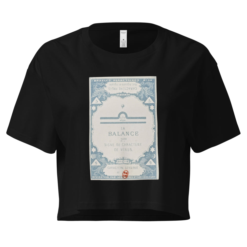 "Libra" Vintage French Astrology Oracle | Crop Top-Haus of Darkness, Haus of Light