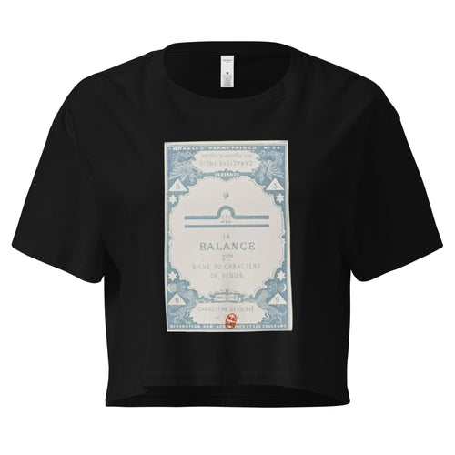 "Libra" Vintage French Astrology Oracle | Crop Top-Haus of Darkness, Haus of Light