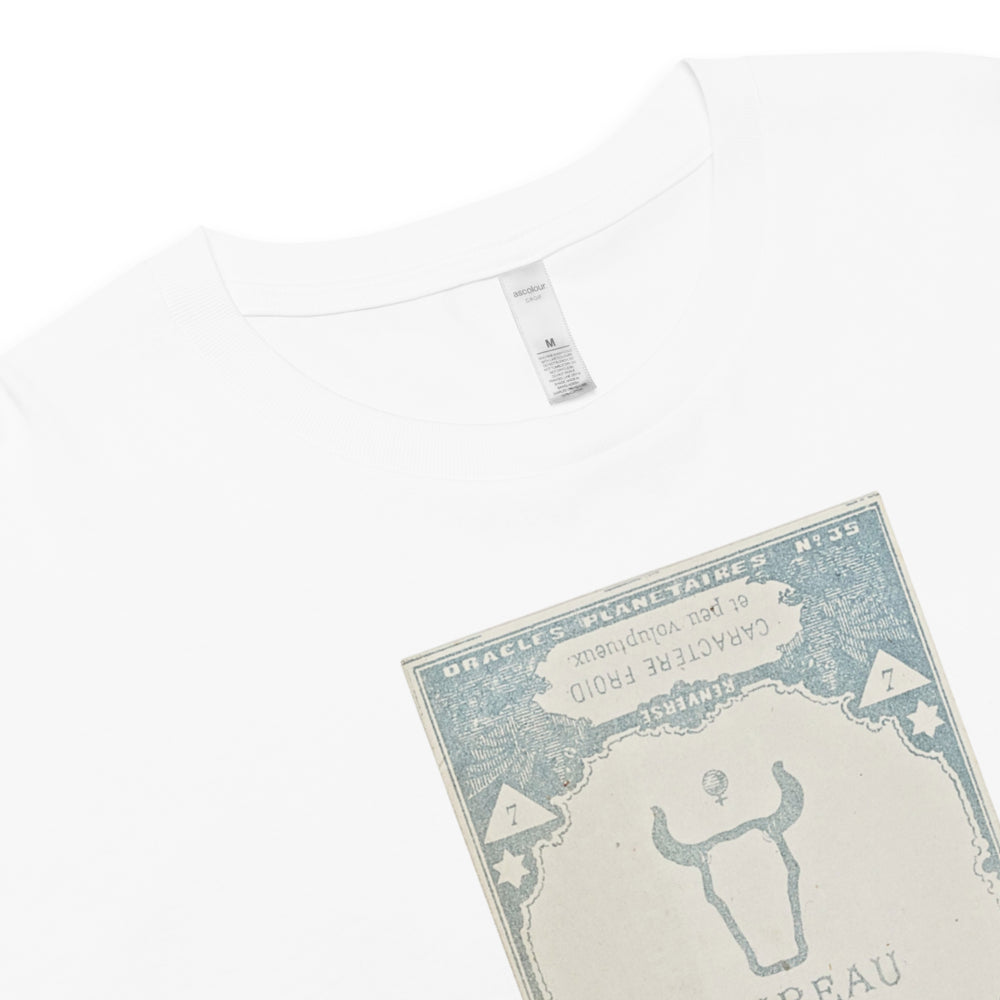 "Taurus" Vintage French Astrology Oracle | Crop Top-Haus of Darkness, Haus of Light