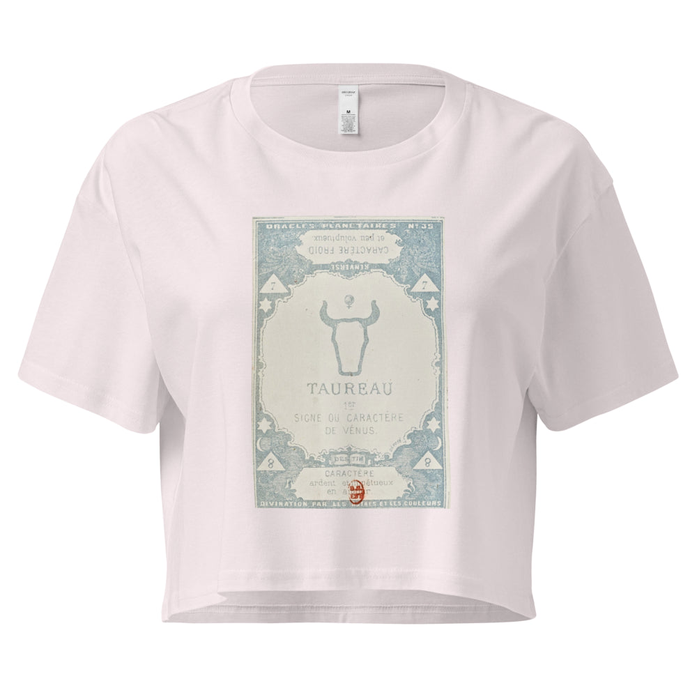 "Taurus" Vintage French Astrology Oracle | Crop Top-Haus of Darkness, Haus of Light