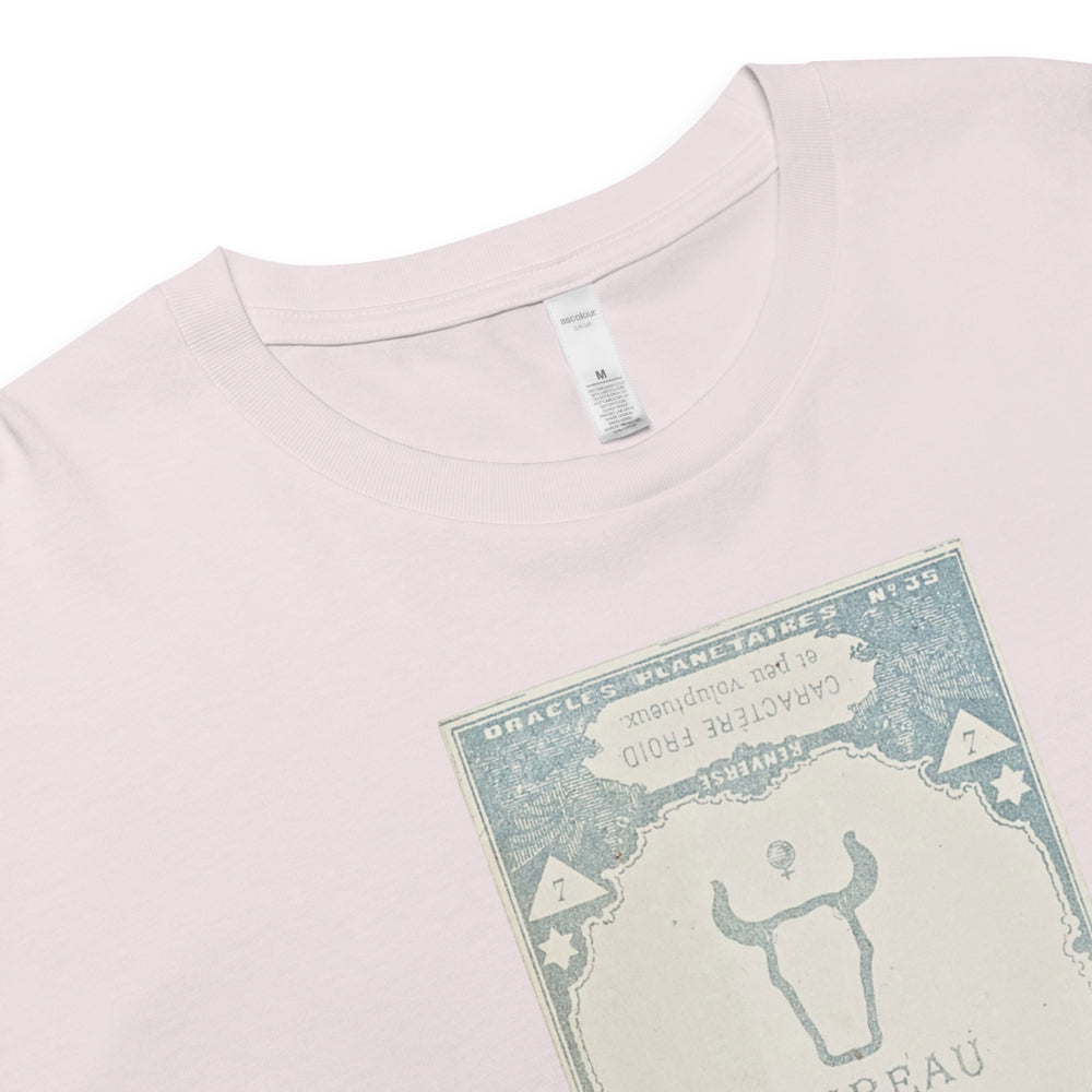 "Taurus" Vintage French Astrology Oracle | Crop Top-Haus of Darkness, Haus of Light