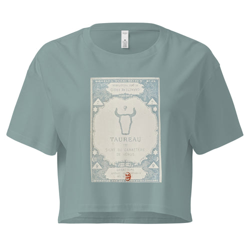 "Taurus" Vintage French Astrology Oracle | Crop Top-Haus of Darkness, Haus of Light