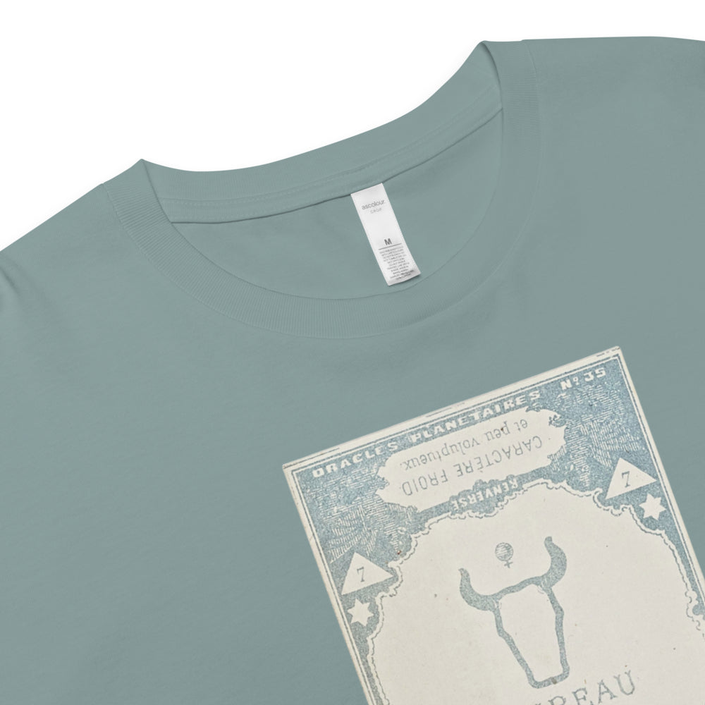 "Taurus" Vintage French Astrology Oracle | Crop Top-Haus of Darkness, Haus of Light