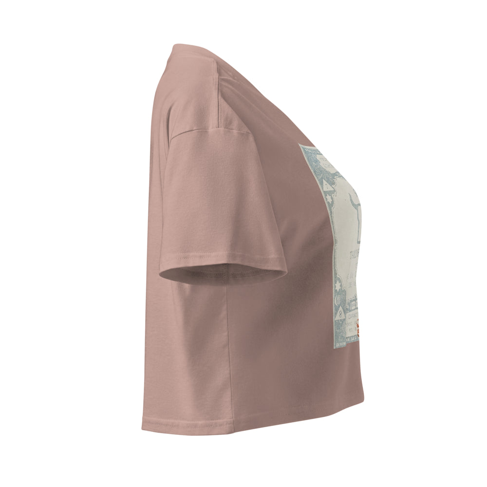 "Taurus" Vintage French Astrology Oracle | Crop Top-Haus of Darkness, Haus of Light