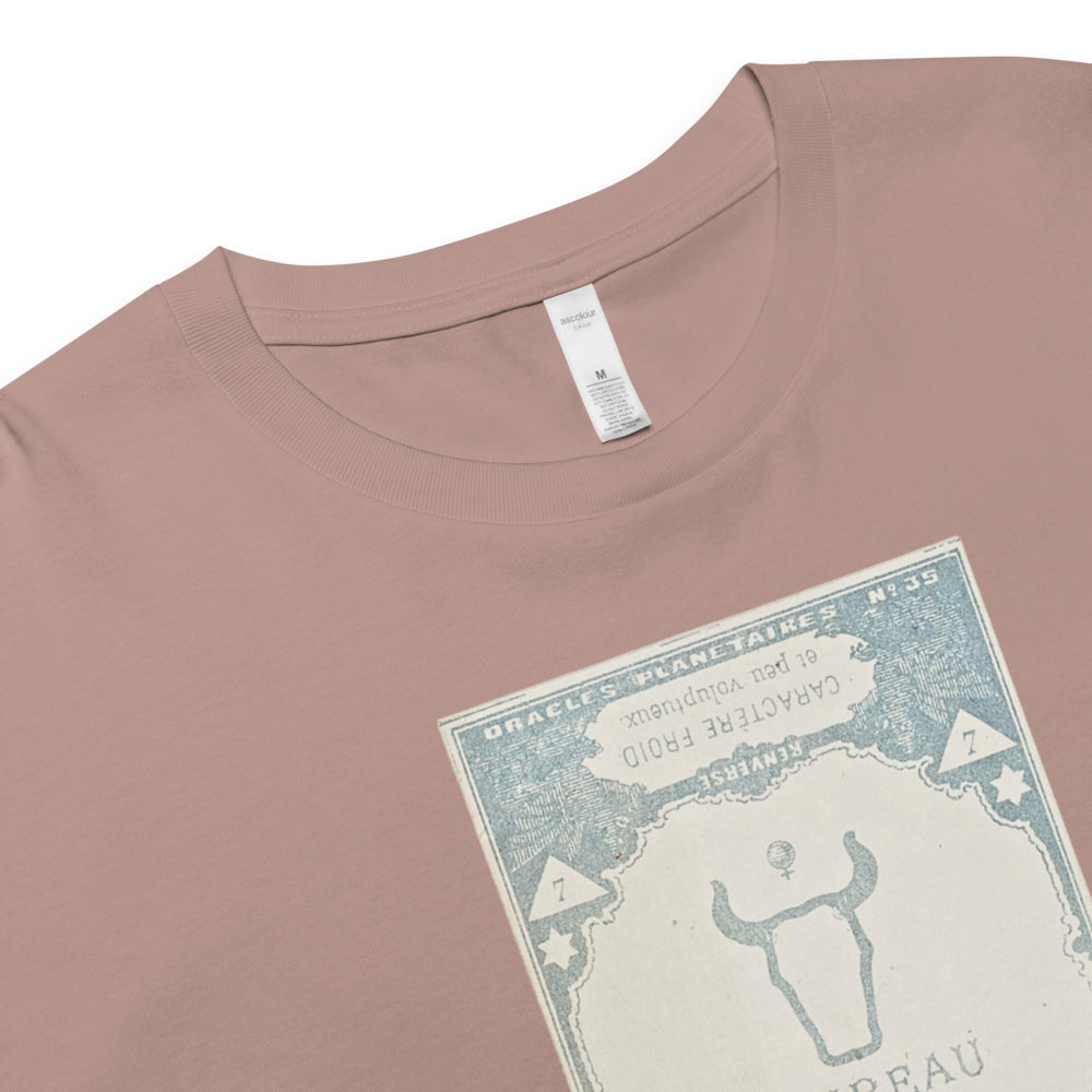 "Taurus" Vintage French Astrology Oracle | Crop Top-Haus of Darkness, Haus of Light