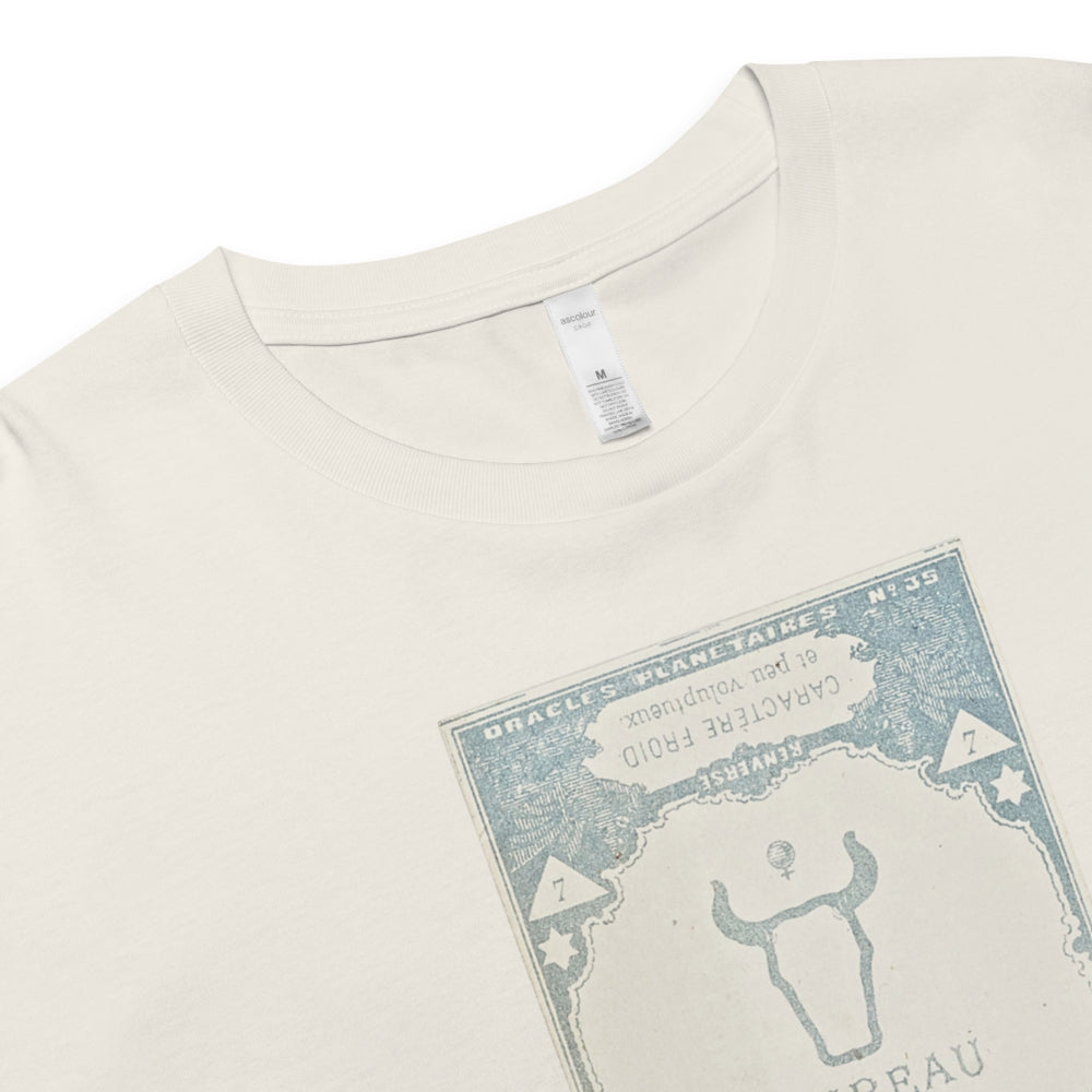 "Taurus" Vintage French Astrology Oracle | Crop Top-Haus of Darkness, Haus of Light