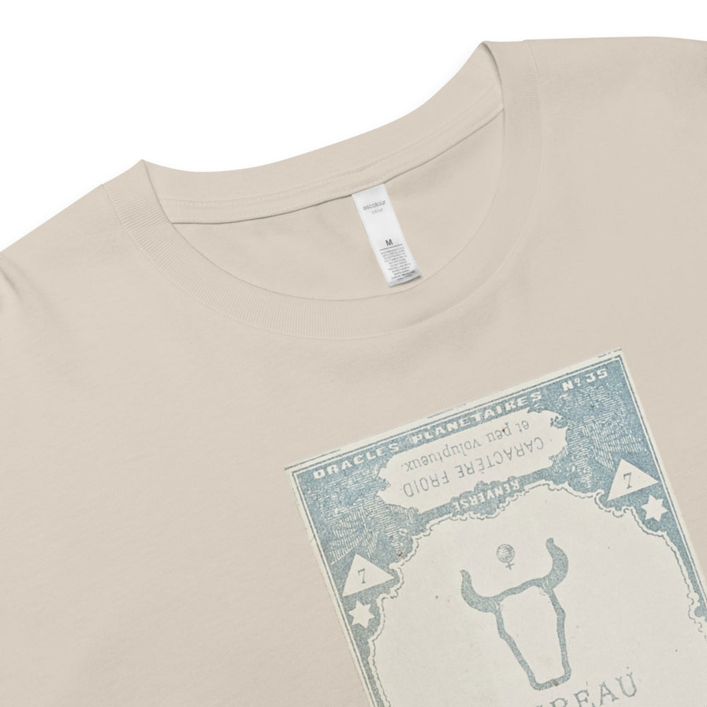 "Taurus" Vintage French Astrology Oracle | Crop Top-Haus of Darkness, Haus of Light