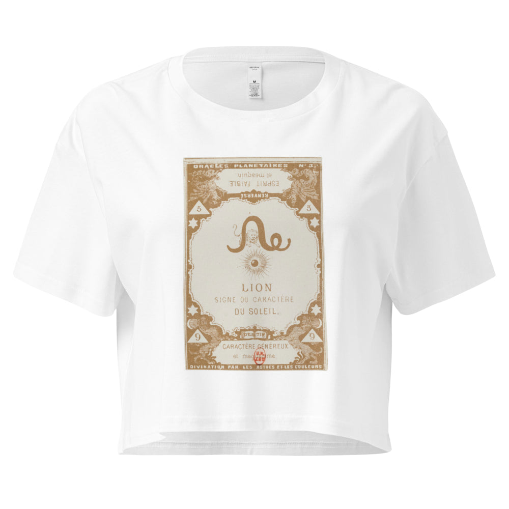 "Leo" Vintage French Astrology Oracle | Crop Top-Haus of Darkness, Haus of Light