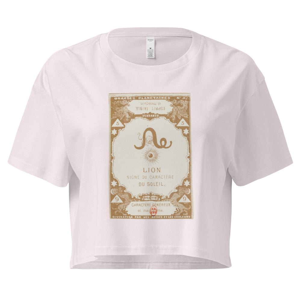 "Leo" Vintage French Astrology Oracle | Crop Top-Haus of Darkness, Haus of Light