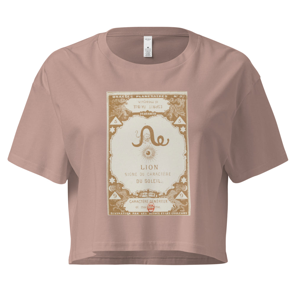 "Leo" Vintage French Astrology Oracle | Crop Top-Haus of Darkness, Haus of Light