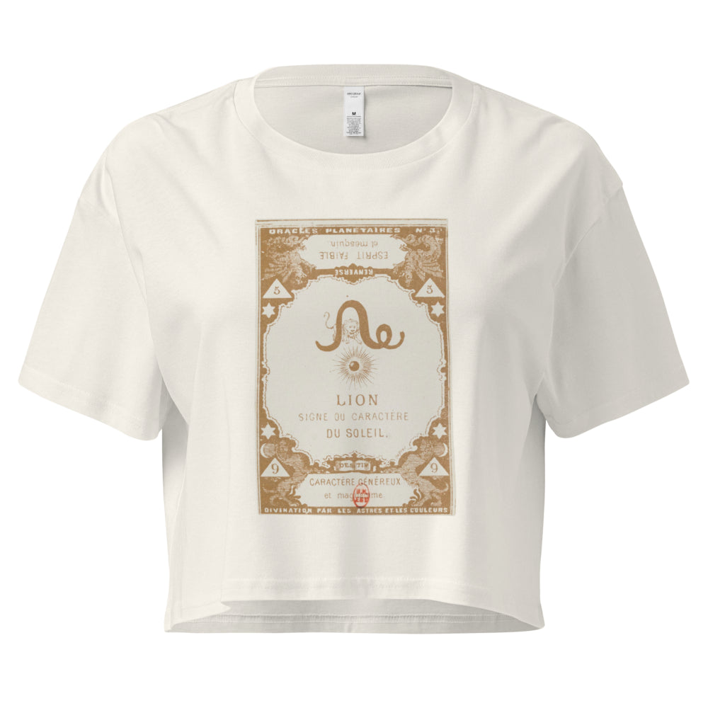 "Leo" Vintage French Astrology Oracle | Crop Top-Haus of Darkness, Haus of Light