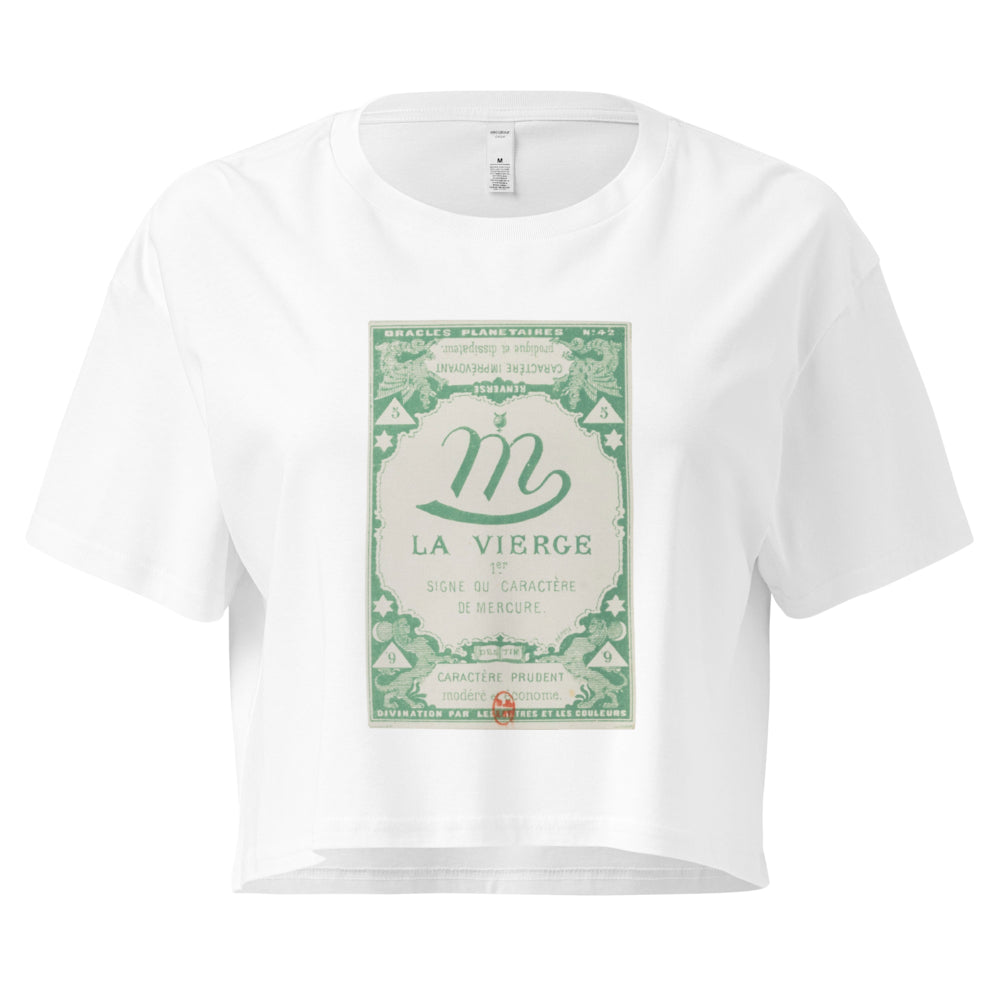 "Virgo" Vintage French Astrology Oracle | Crop Top-Haus of Darkness, Haus of Light