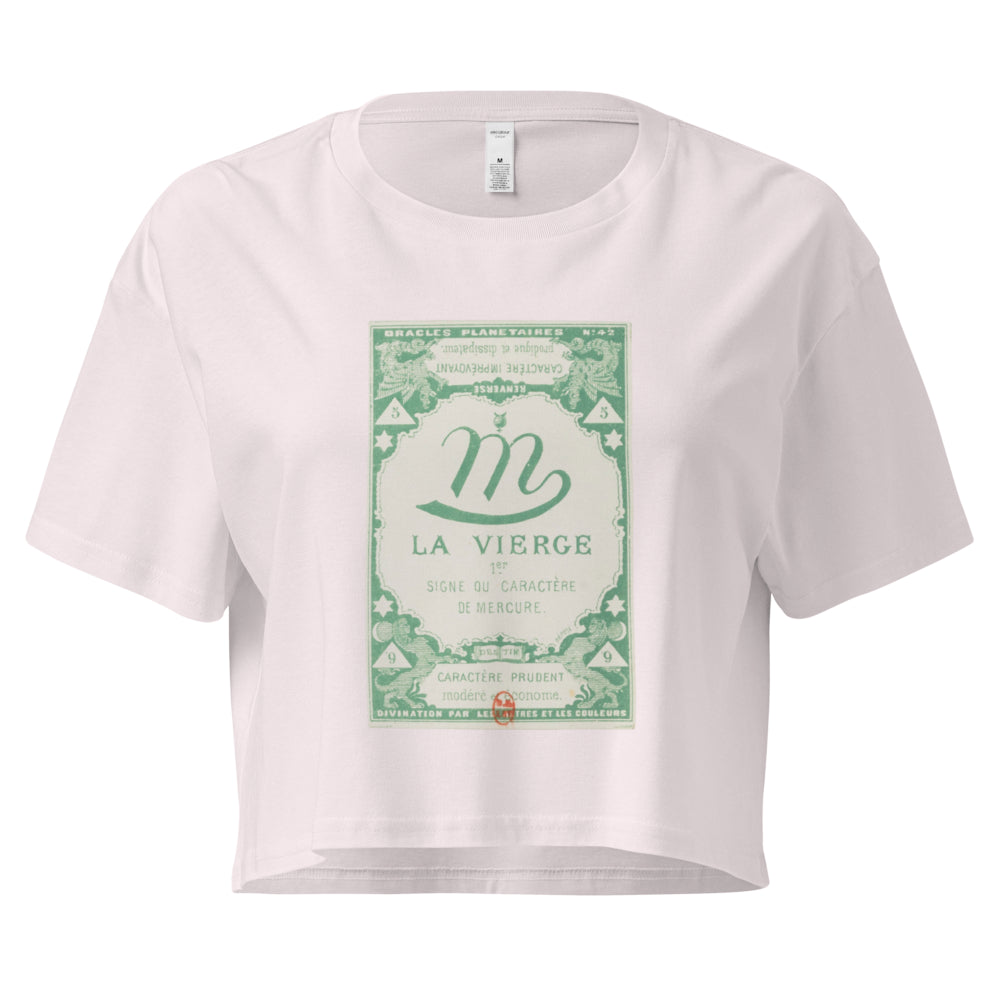 "Virgo" Vintage French Astrology Oracle | Crop Top-Haus of Darkness, Haus of Light